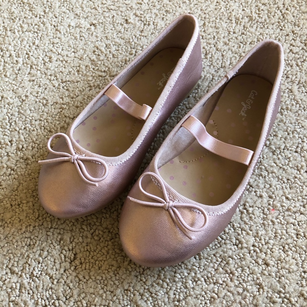 Rose Gold Ballet Flats - like new